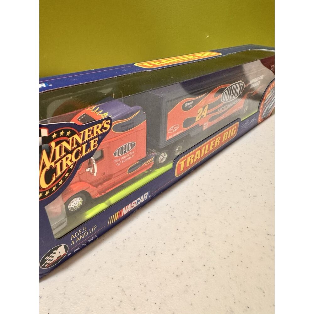 Vtg Nascar Winners Circle Jeff Gordon #24 Dupont Trailer‎ Rig 1:64 Red Flames
